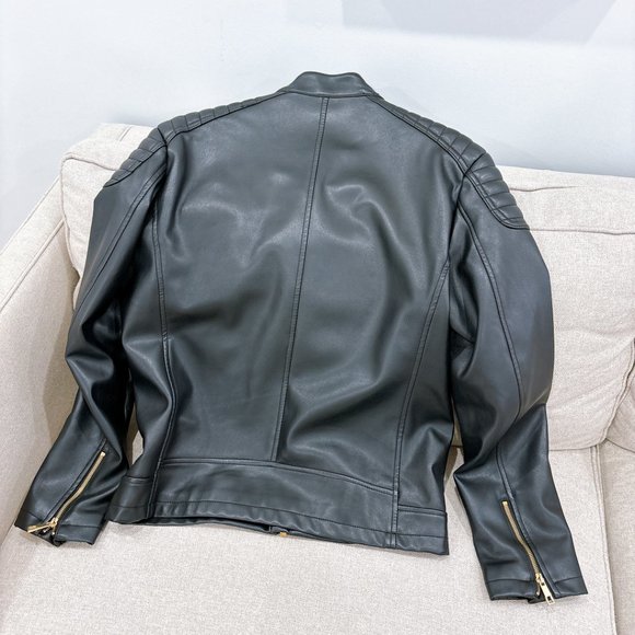 90% NEW ZARA LEATHER JACKET, MENS SIZE M - Picture 7 of 13